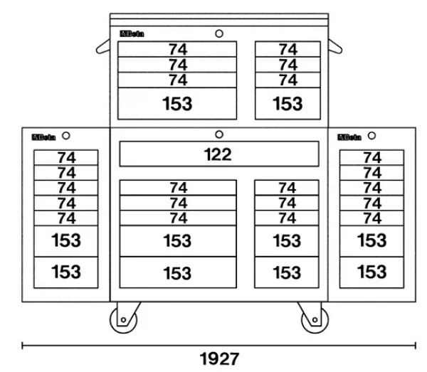 Cassettiera mobile 33 cassetti beta c38c dimensioni