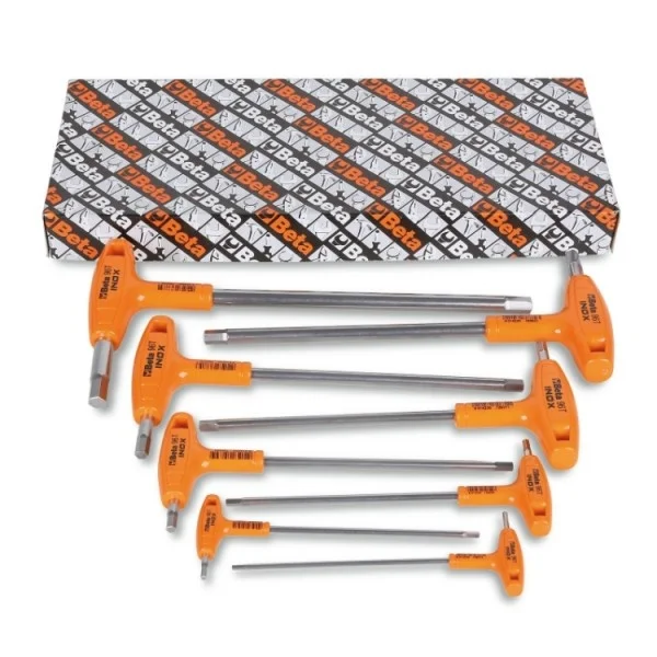 Beta 96TINOX/S8 Serie chiavi maschio esagonale Inox con impugnatura 8 Pz. - 000961954