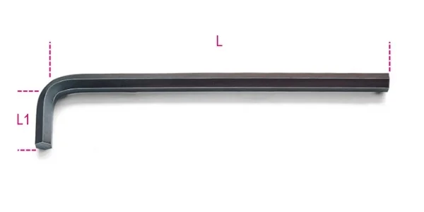 Chiave maschio esagonale piegata beta 96l - dettaglio 1