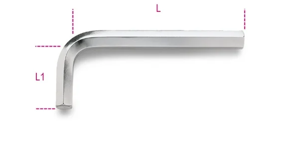Supporto serie chiavi maschio esagonale piegate beta 96/scv12 - dettaglio 1