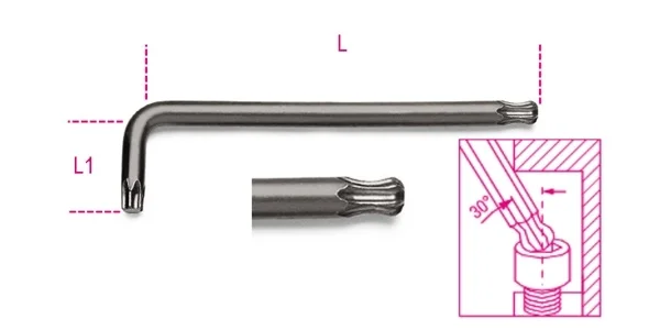 Chiave maschio torx piegata beta 97btx - dettaglio 1