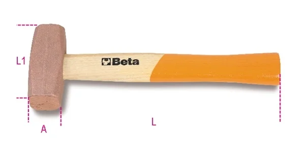 Mazzuola testa in rame beta 1385 - dettaglio 1