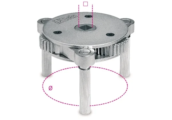 Chiave tre bracci filtri olio beta 1493/s - dettaglio 1