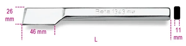 Scalpello piatto beta 1343 - dettaglio 1