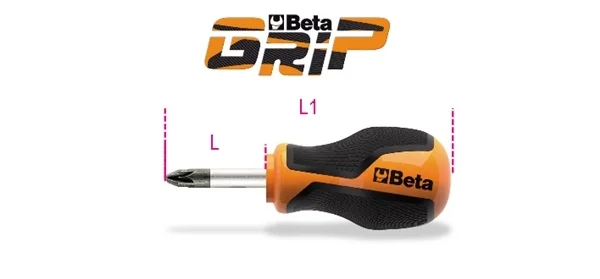 Giravite betagrip croce pozidriv-supadriv corto beta 1269n - dettaglio 1