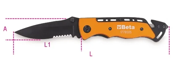 Coltello serramanico soccorso beta 1778sos - dettaglio 1