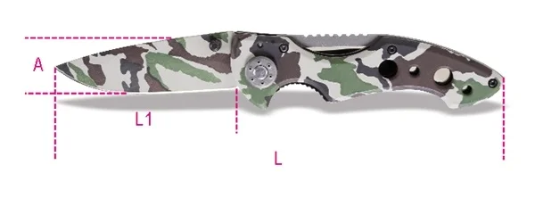 Coltello serramanico mimetico beta 1778 cm - dettaglio 1