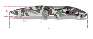 Coltello serramanico mimetico beta 1778 cm - dettaglio 1