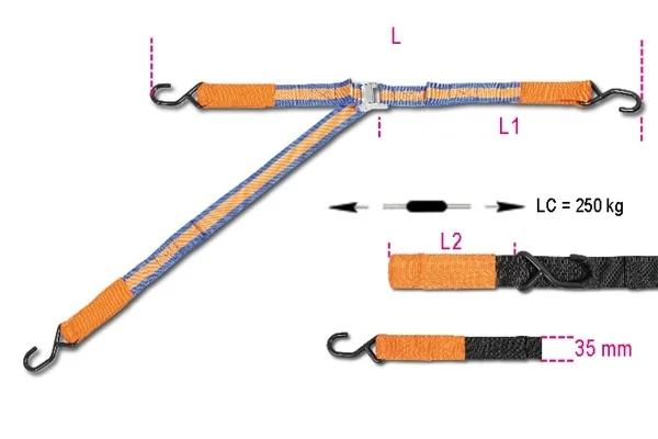 Fibbia di serraggio 3 gancci robur 8188fg3 - dettaglio 1