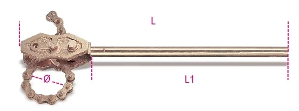 Giratubi a catena antiscintilla beta 386ba - dettaglio 1