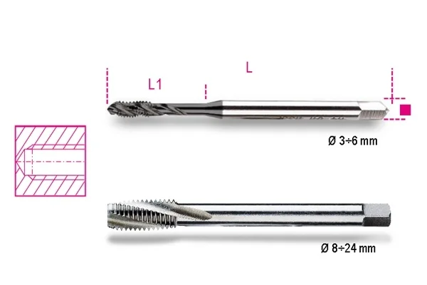 Maschio macchina hss fori ciechi passo grosso beta 428fc - dettaglio 1
