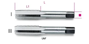 Maschi a mano acciaio cromo 2 passaggi passo unf beta 433asf - dettaglio 1