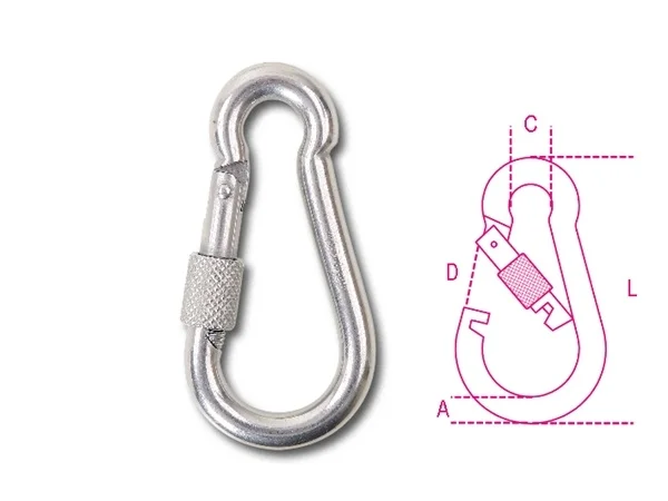 Moschettone inox con ghiera robur 8274g - dettaglio 1