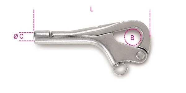 Moschettone a pellicano robur 8284 - dettaglio 1