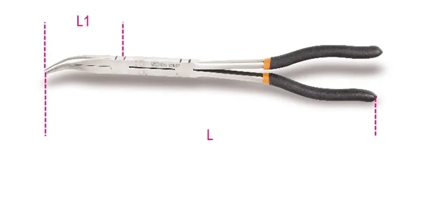 Pinza becchi mezzotondi lunghissimi piegati beta 1009l/dp - dettaglio 1