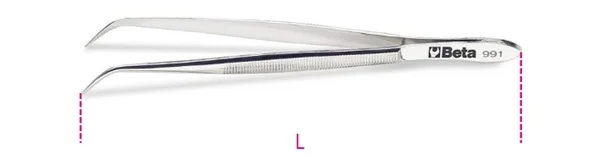 Pinzetta a molla punte fini curve beta 991 - dettaglio 1