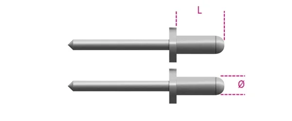 Rivetti alluminio beta 1741rv - dettaglio 1