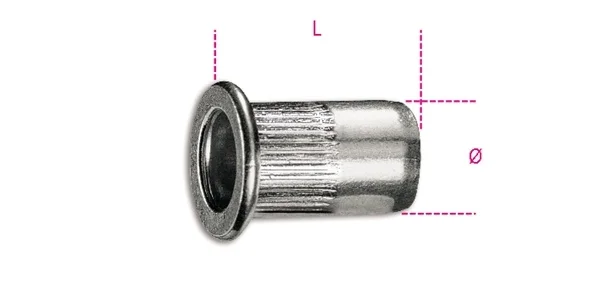 Inserti filettati alluminio beta 1742r-al/m - dettaglio 1
