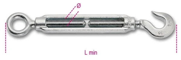 Tenditore ad occhio e gancio robur 8006z - dettaglio 1