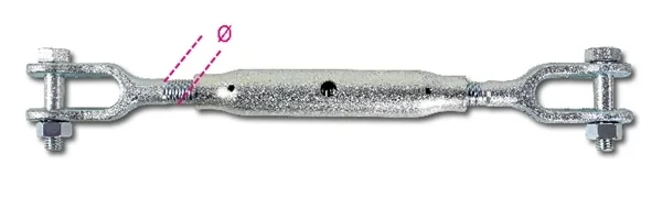 Tenditore a due forcelle canaula a tubo robur 8009tz - dettaglio 1