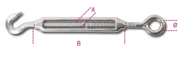 Tenditore ad occhio e gancio inox robur 8206 - dettaglio 1