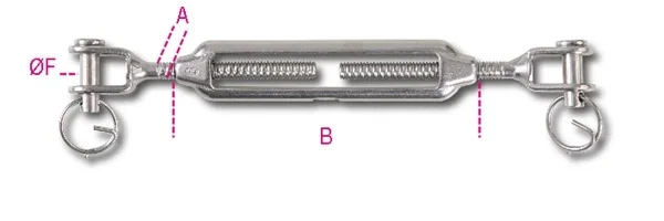 Tenditore a due forcelle inox robur 8209 - dettaglio 1