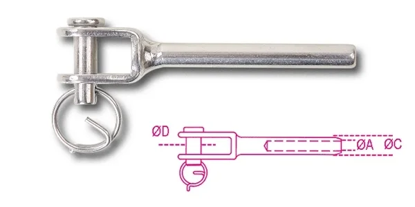 Terminale a forcella inox robur 8285 - dettaglio 1