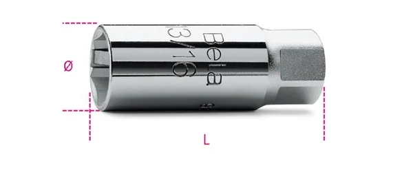 Chiave a bussola per candele 3/8 beta 956e - dettaglio 1