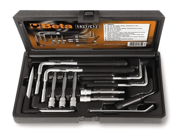 Assortimento utensili rimozione air bag beta 1437/c12 - dettaglio 1