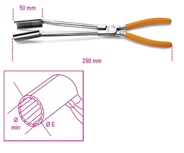 Pinza per cappuccio candele beta 1474l - dettaglio 1