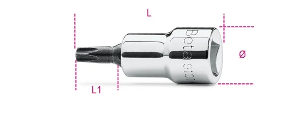 Chiave bussola torx 3/8 beta 910tx - dettaglio 1