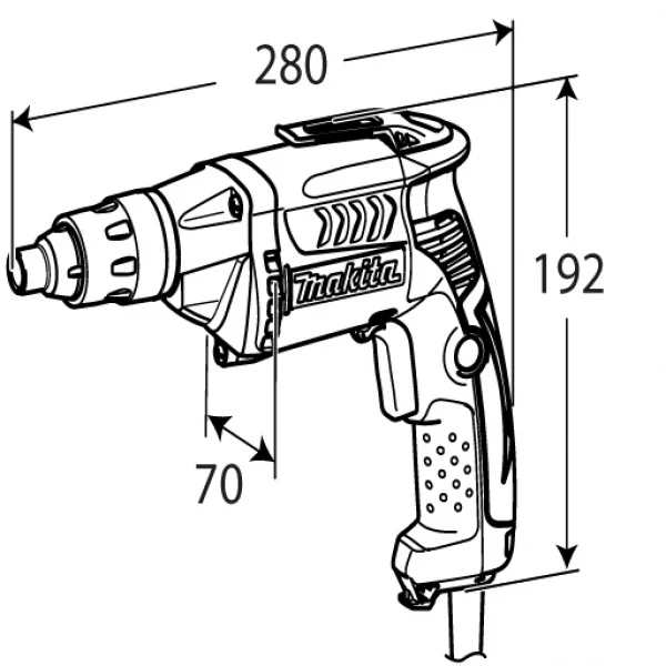 disegno Avvitatore per cartongesso Makita FS2500K 570w