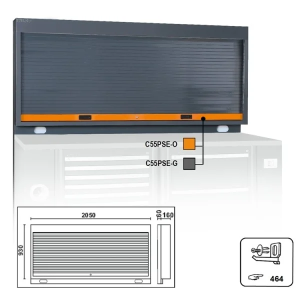 Parete portautensili con tapparella beta c55pse-g 055000260 - dettaglio 2