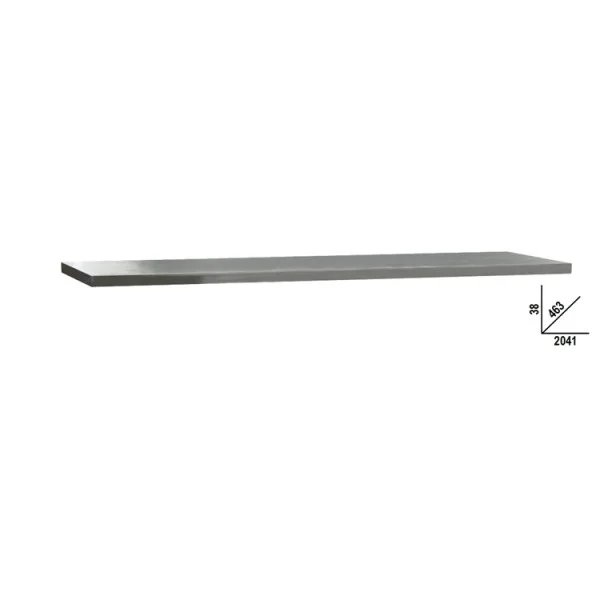 Piano da lavoro mdf rivestito acciaio per banco arredo beta c45px/3-2,0mt 045000110 - dettaglio 1