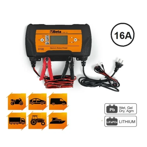 Caricabatterie elettronico 12-24v multifunzione beta 1498/16a 014980126 - dettaglio 2