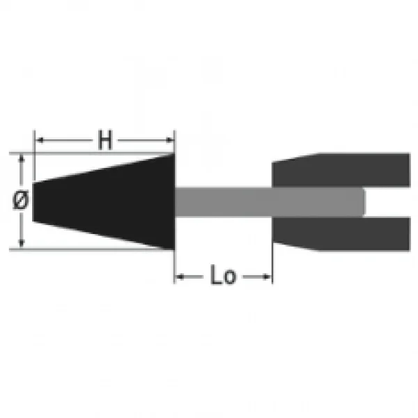 Beta 11107 mola abrasiva trapezoidale con gambo 111070012 - dettaglio 3