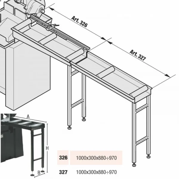 Femi 327 Rulliera modulo aggiuntivo per segatrici industriali - 7133704