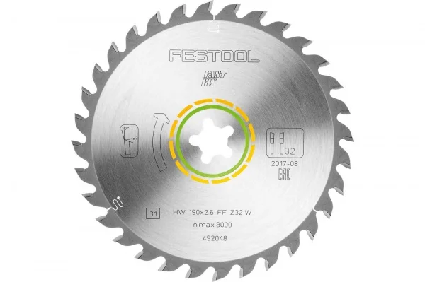 Festool hw 190x2,6 ff w32 lama universale semistazionarie 492048 - dettaglio 2