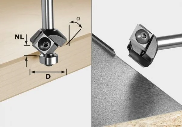 Festool s8 hw 45° d27 12x12 kl placchette reversibili per fresa a smussare 499807 - dettaglio 1