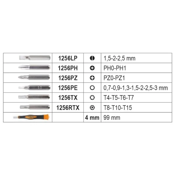 Beta 1256/c21-1 set microgiravite con inserti 012560122 012560122 - dettaglio 2