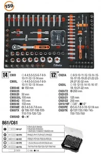 Assortimento utensili con termoformato 159 utensili ms4 beta - dettaglio 1