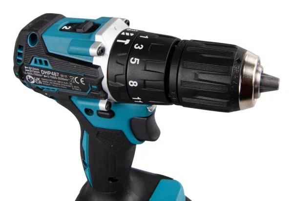 Makita dhp487zj trapano avvitatore a percussione 18v brushless senza batterie - dettaglio 2