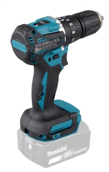 Makita dhp487zj trapano avvitatore a percussione 18v brushless senza batterie - dettaglio 6