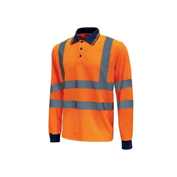 U-power shine polo orange fluo - dettaglio 1