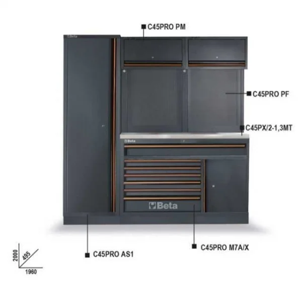 Beta c45pro ex combinazione arredamento officina 045000033 - dettaglio 5
