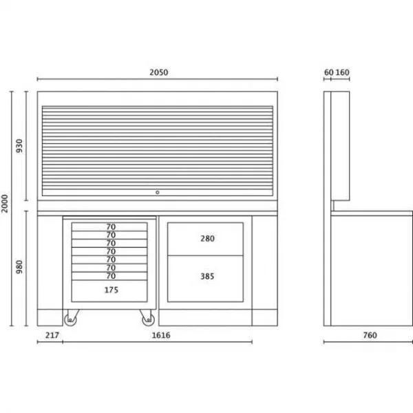 Beta c55pb/3 combinazione completa arredamento officina 055000035 - dettaglio 8