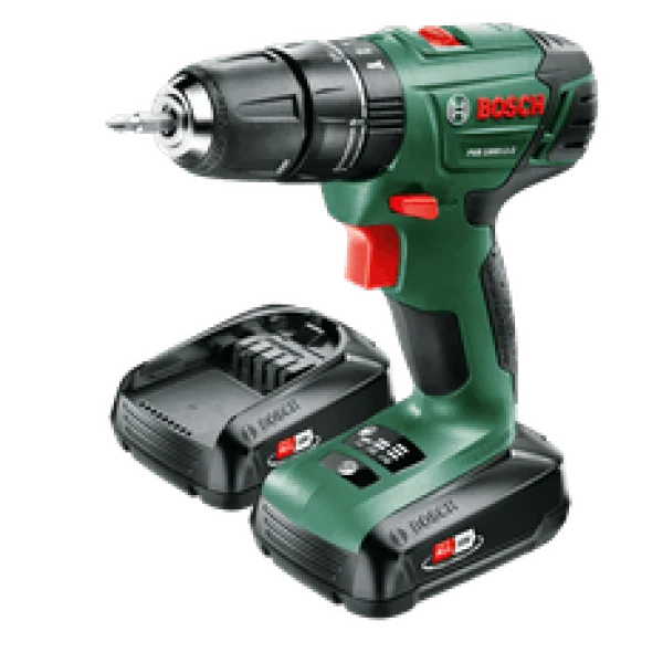 Bosch hobby psb 1800 li-2 trapano avvitatore a percussione 18 v con due batterie - dettaglio 1