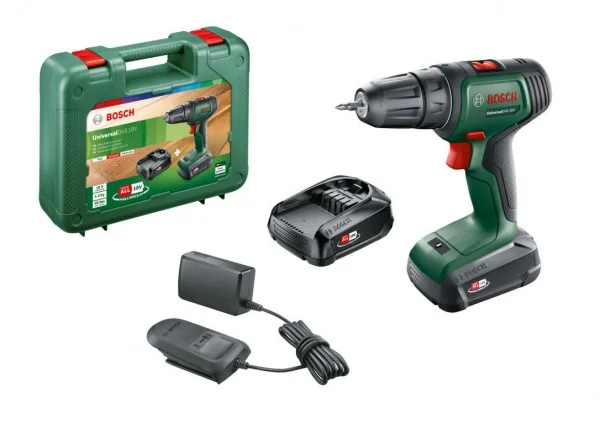 Bosch hobby universaldrill 18v trapano avvitatore 18 v con due batterie 06039d4002 - dettaglio 1