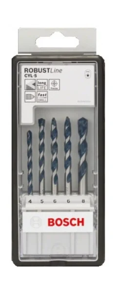 Bosch cyl-5 robust line set punte calcestruzzo 5 pz. 2608588165 - dettaglio 2