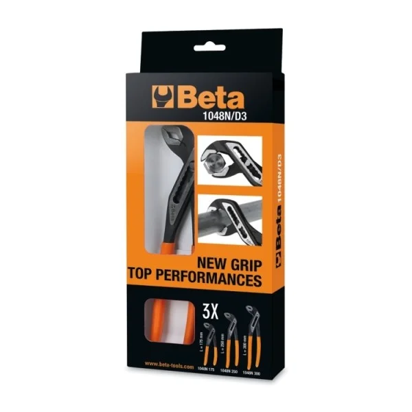 Beta 1048n/d3 set 3 pinze poligrip regolabili a cerniera chiusa 010480923 - dettaglio 1